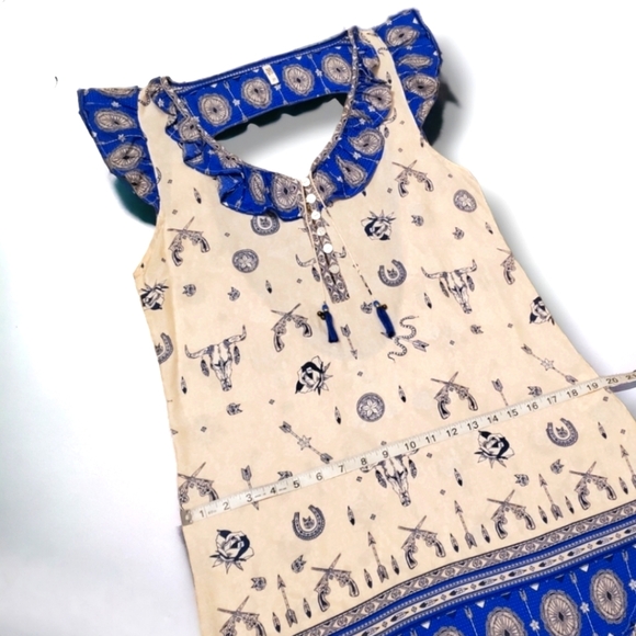 NWOT Vintage Spell Designs Coyote White Open Back Bohemian Mini  Dress Medium - Picture 15 of 16